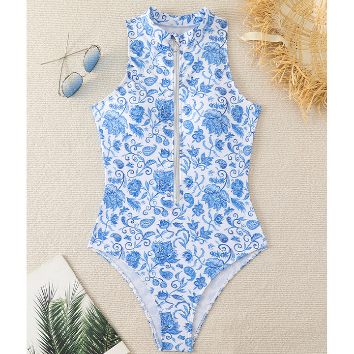 Women’s Sports Zipper One-Piece Mune Fashion