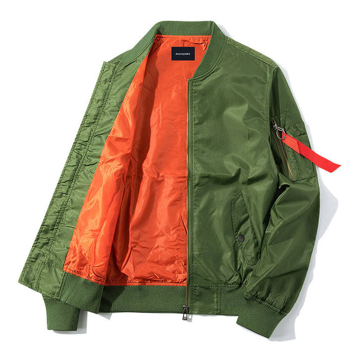Men's bomber jacket with contrast lining