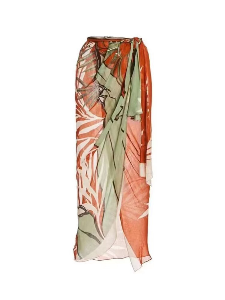 Women's swimsuit set with asymmetrical top and elegant sarong Mune Fashion