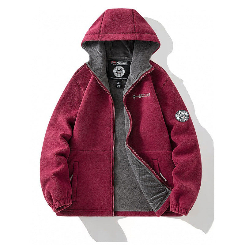 Men's Fleece Jacket with Hood Mune Fashion 1787797345