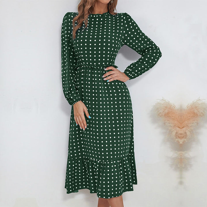 Women Playfully patterned maxi dress with ruffle details Mune Fashion