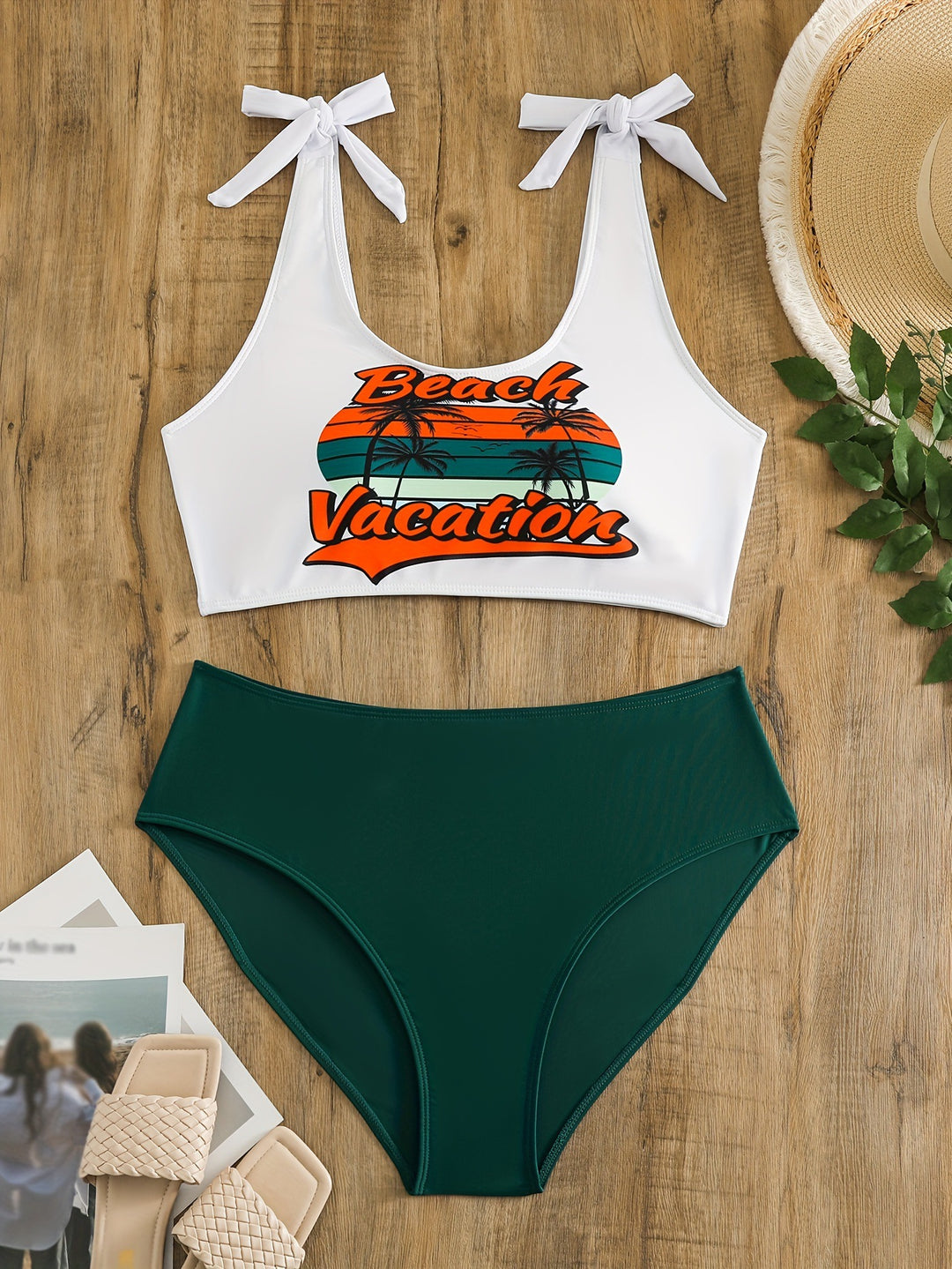 Women's Crop Top Bikini Set with Playful Bows Mune Fashion