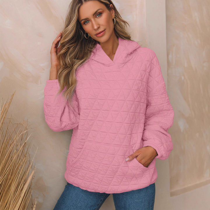 Women's Padded Quilted Hoodie with Kangaroo Pocket Mune Fashion