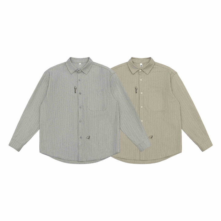 Unisex Oversized Shirt Jacket made of textured linen blend with chest pocket Mune Fashion