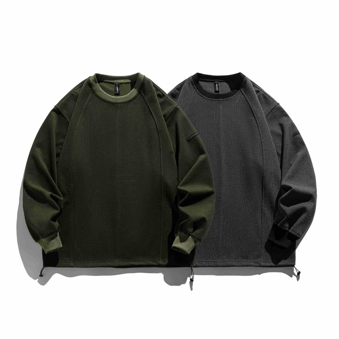 Men's ribbed sweatshirt with drawstring and raglan sleeves Mune Fashion