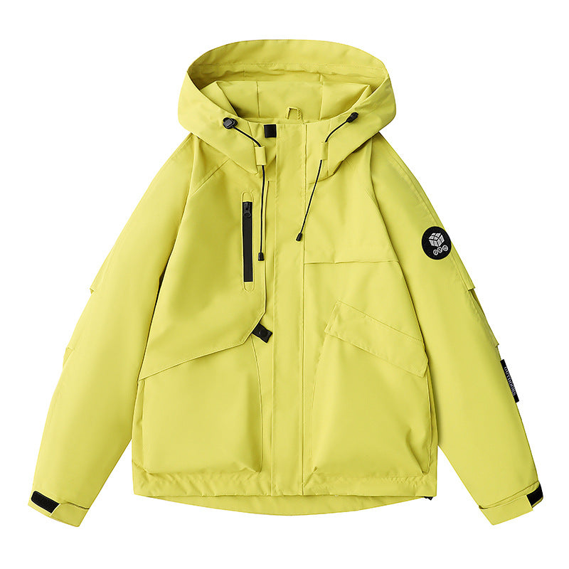 Men's weatherproof hooded field jacket with multifunctional pockets, adjustable hood, and chin protection Mune Fashion