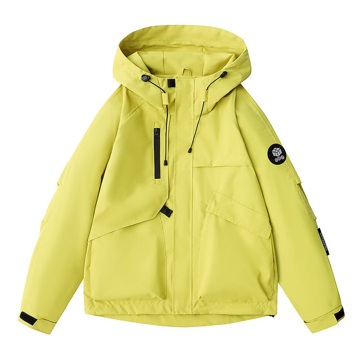 Men's weatherproof hooded field jacket with multifunctional pockets, adjustable hood, and chin protection Mune Fashion