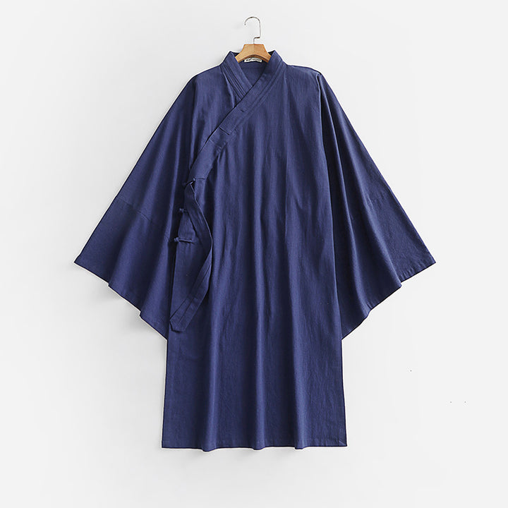 Unisex Oversize Kimono Coat with Wide Sleeves and Asymmetrical Wrap Front Mune Fashion