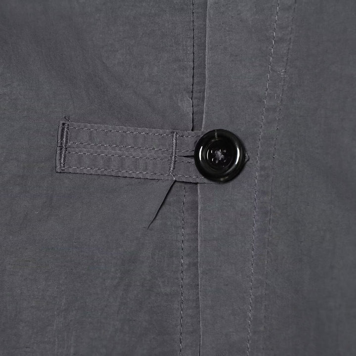 Women's Lightweight Cropped Nylon Jacket with High Funnel Neck, Oversized Cut, and Elastic Cuffs Mune Fashion
