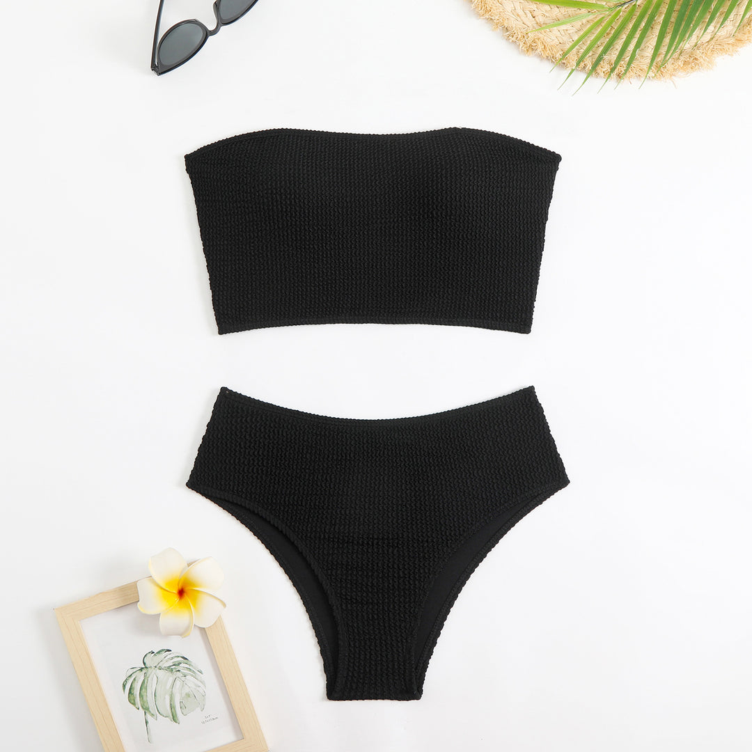 Women's Bandeau Bikini with Textured Design Mune Fashion