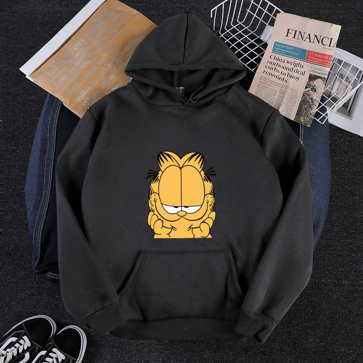 Unisex hooded sweatshirt with large comic face print, soft fleece lining and kangaroo pocket Mune Fashion