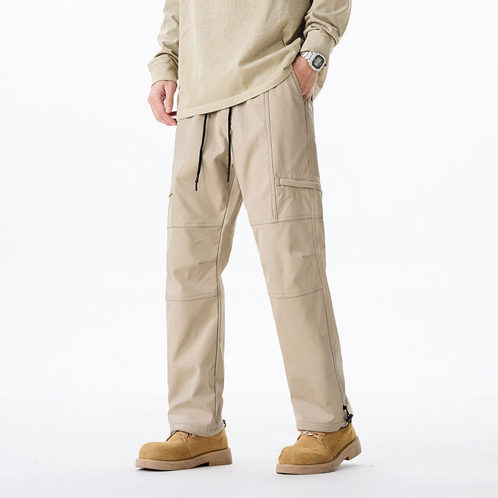 Men's Technical Utility Cargo Pants with Reinforced Knee Panels and Adjustable Hem Mune Fashion