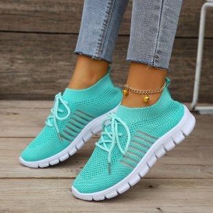 Women's  lightweight knitted sneaker slippers with sock-like shaft and flexible sole Mune Fashion
