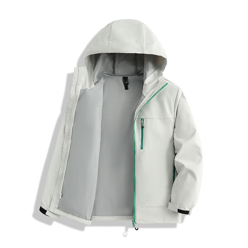 Men's Minimalist Hooded Softshell Jacket with Breathable Mesh Lining & Concealed Zipper Mune Fashion