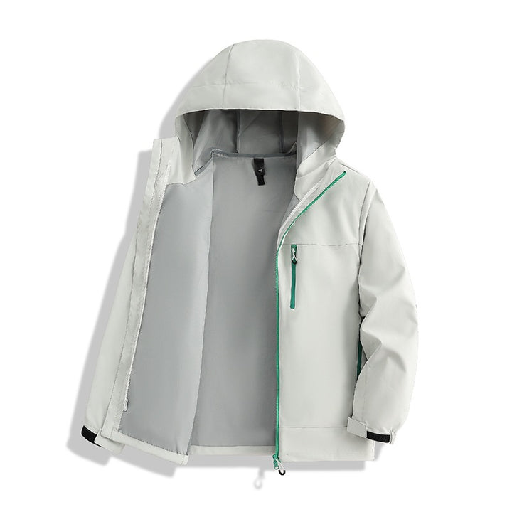 Men's Minimalist Hooded Softshell Jacket with Breathable Mesh Lining & Concealed Zipper Mune Fashion