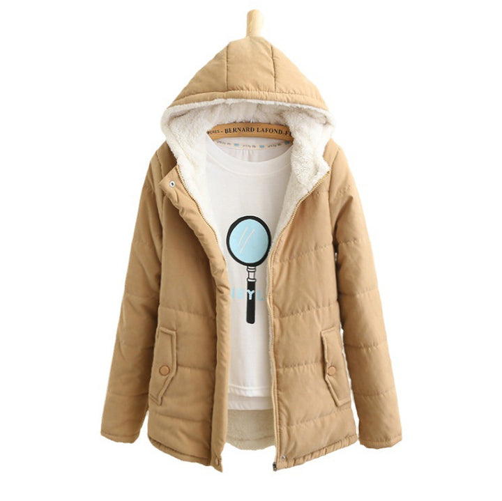Women Padded Winter Jacket with Teddy Lining and Hood Mune Fashion
