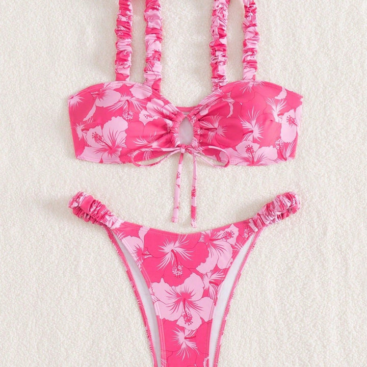 Women's High-Cut Bikini with Ruffle Details Mune Fashion