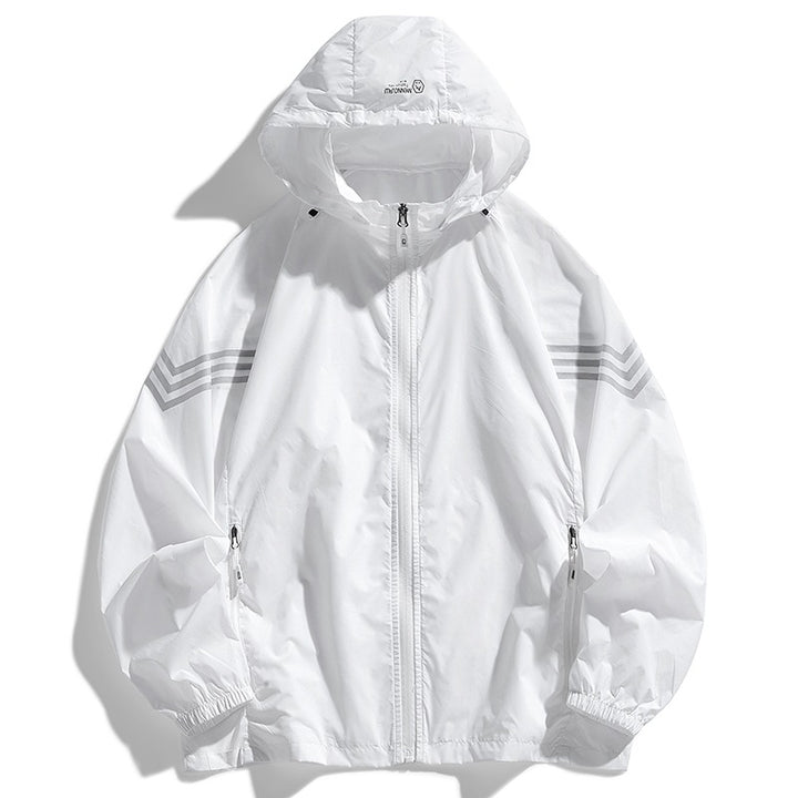 Men's Lightweight Windbreaker Jacket with Hood and Practical Pockets Mune Fashion