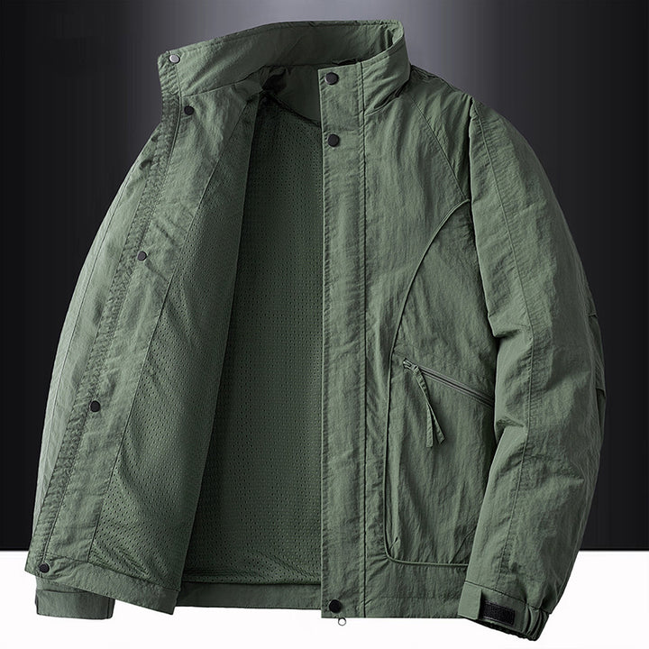 Men's lightweight transitional jacket with high collar and practical pockets Mune Fashion 1788242366