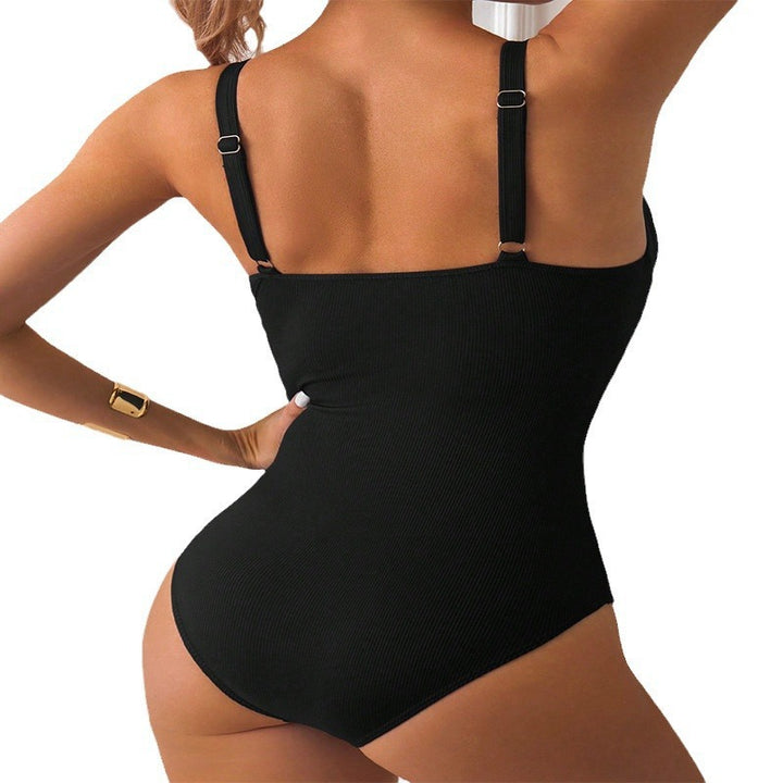 Women Elegant One-Piece Swimsuit with Sophisticated Cut-Outs and Adjustable Straps Mune Fashion
