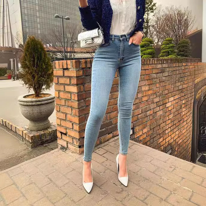 Women’s high-waisted shaping skinny jeans made of stretch denim with push-up effect Mune Fashion