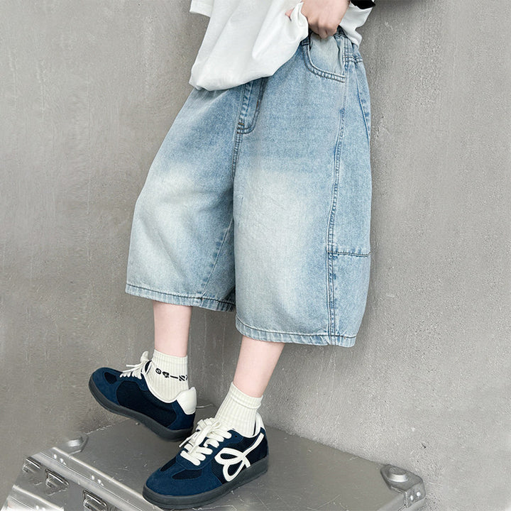 Boys Denim Shorts with Casual Cut Mune Fashion