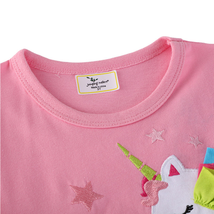 Girls tulle dress with unicorn appliqué Mune Fashion