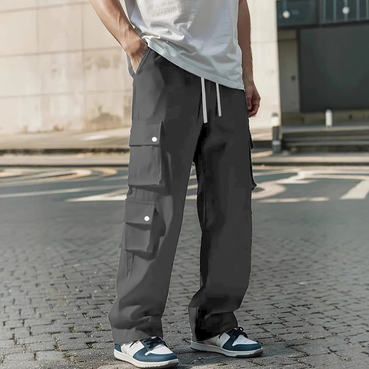 Men's Loose Fit Cargo Jogging Pants with Drawstring & Multiple Pockets Mune Fashion