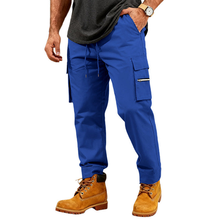 Men's Functional Cargo Jogging Pants with Drawstring, Zipper Pocket and Cuffs Mune Fashion