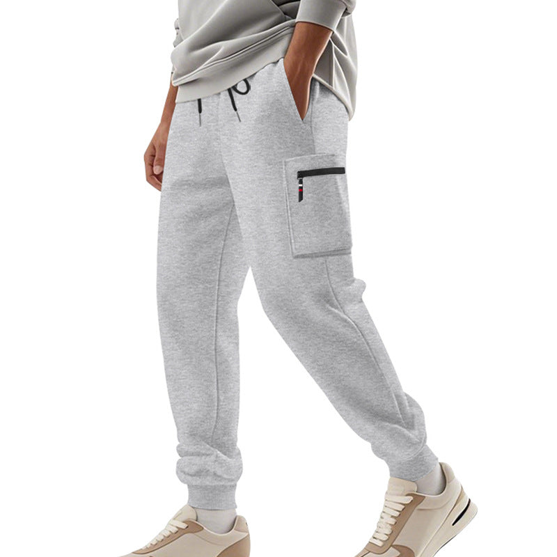 Men's cargo jogging pants with zip cargo pocket, elastic waistband, and ribbed hem Mune Fashion