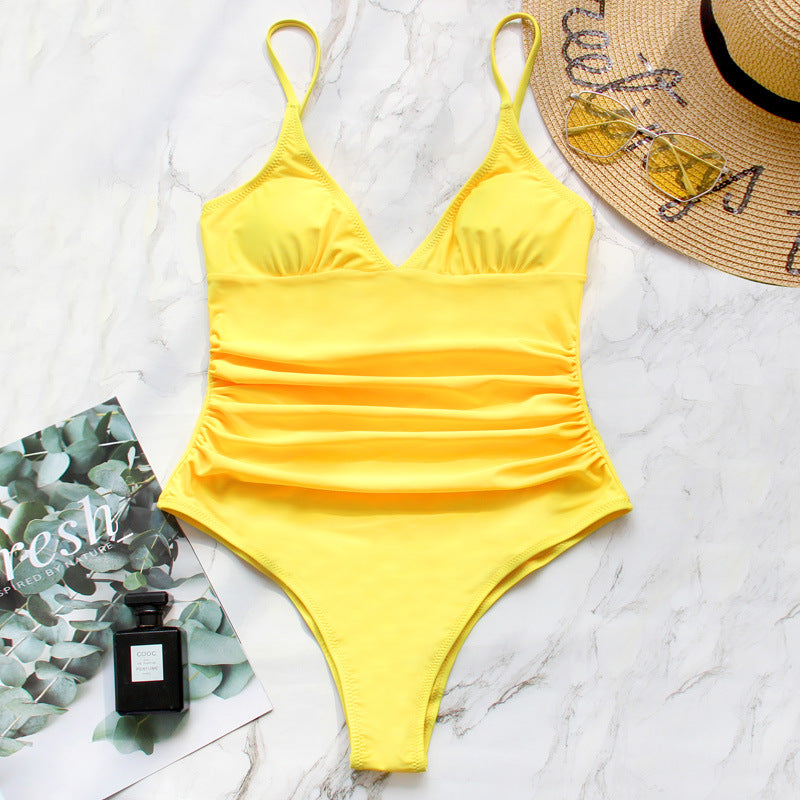 Women's One-Piece Swimsuit with Ruched Design Mune Fashion