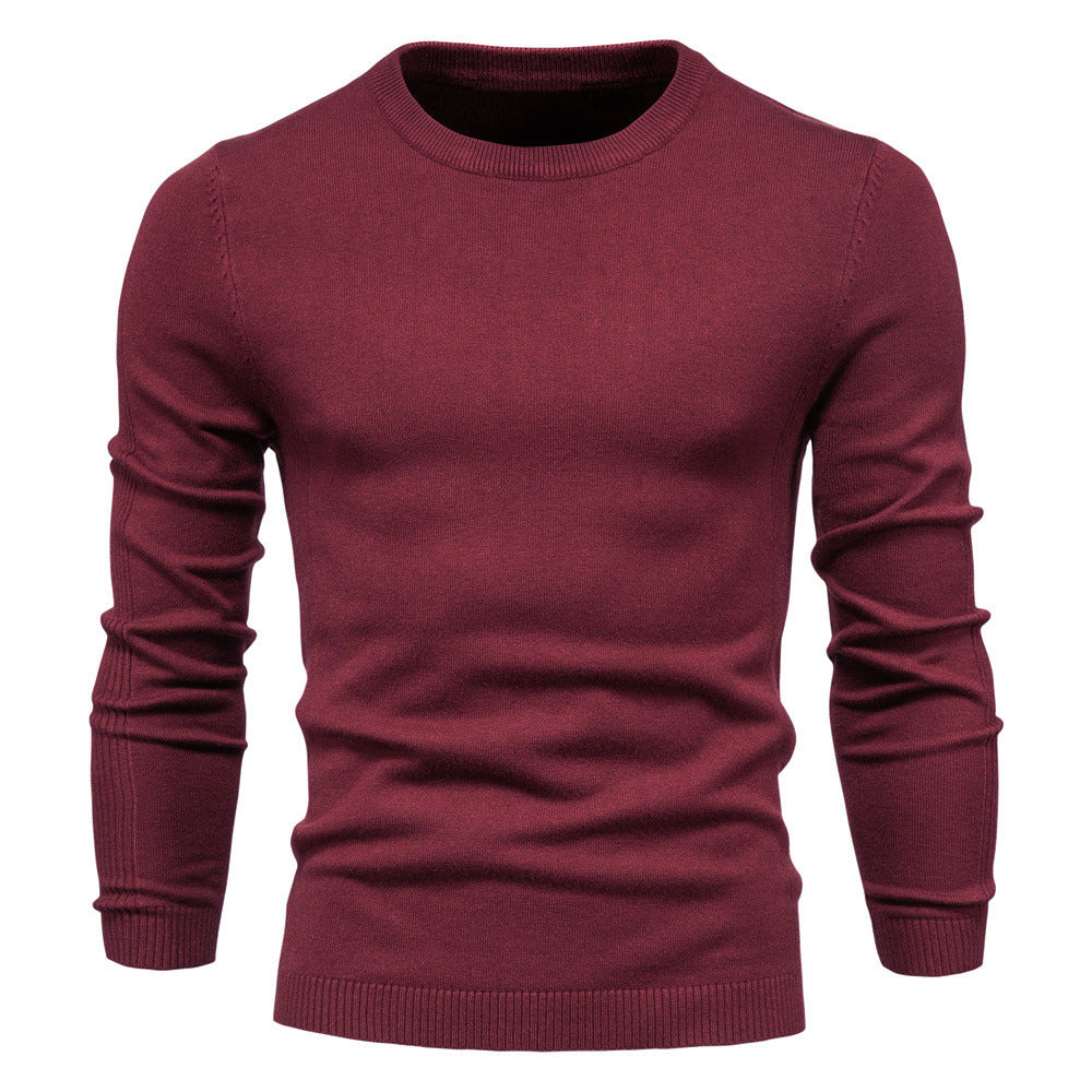 Men's nano minimalist round neck fine knit with flat shoulder seam and ribbed cuffs Mune Fashion