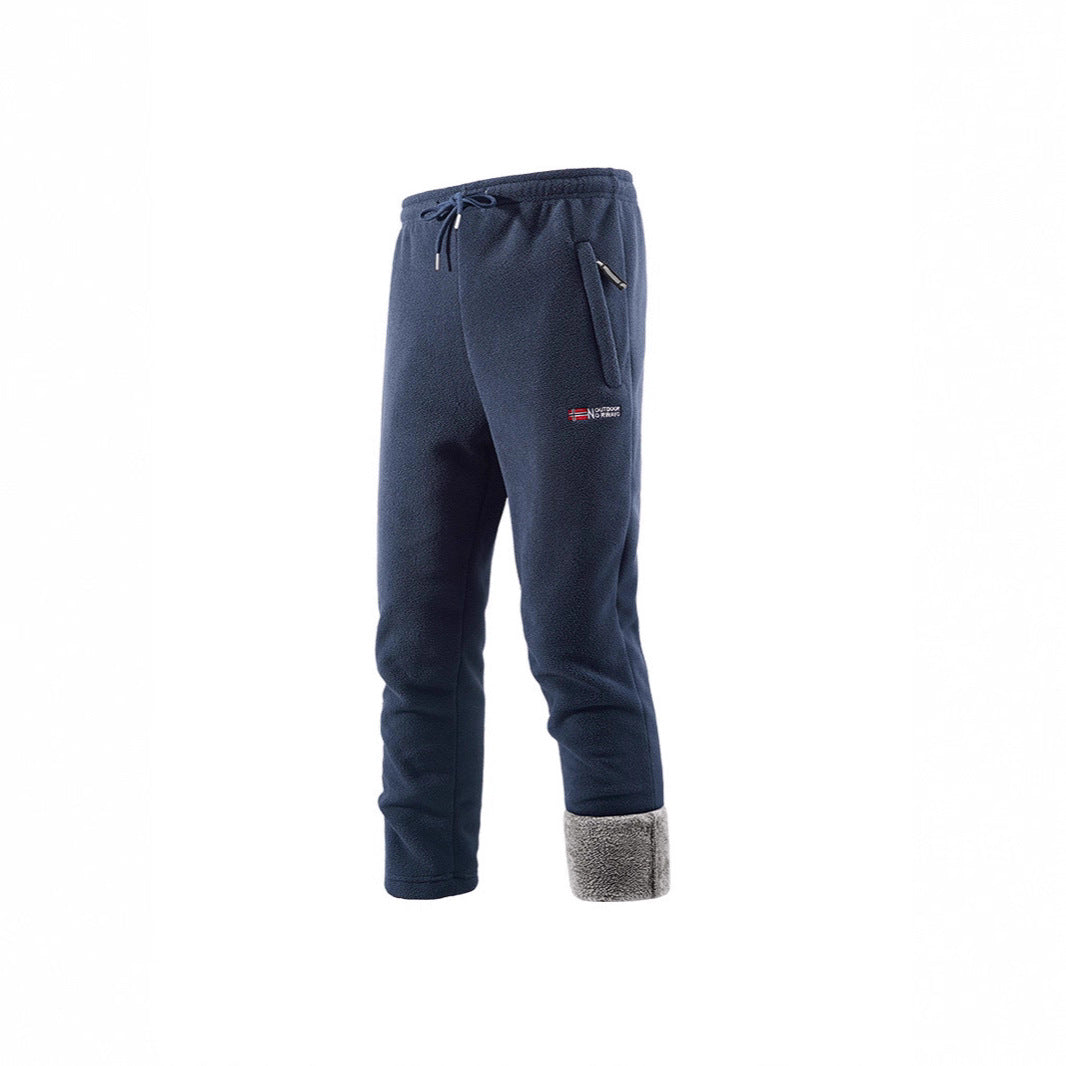 Men's thermal fleece pants with high-pile Sherpa lining and zippered pockets Mune Fashion
