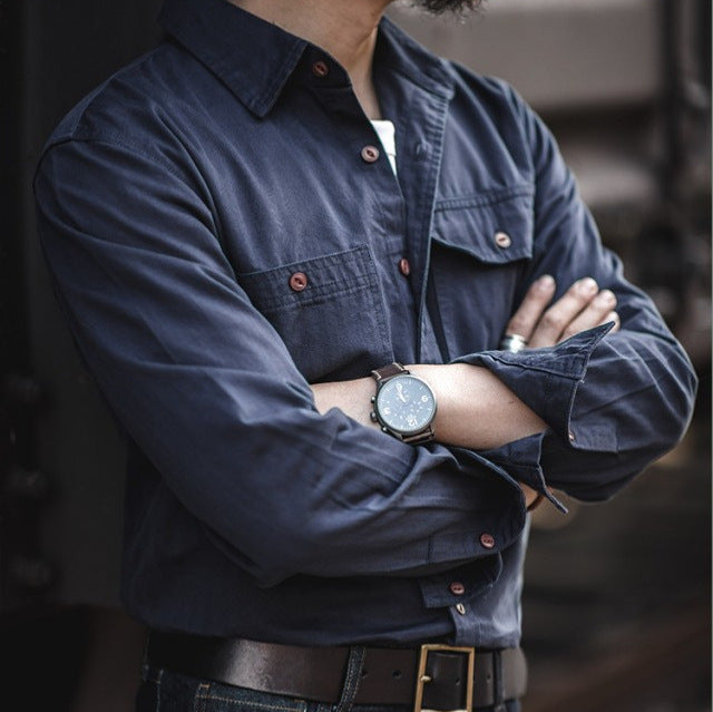 Men's Utility Shirt with Chest Pockets Mune Fashion