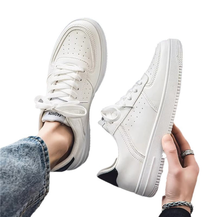 Unisex minimalist Low-Top court sneaker with perforated upper material, padded heel collar and shock-absorbing sole Mune Fashion