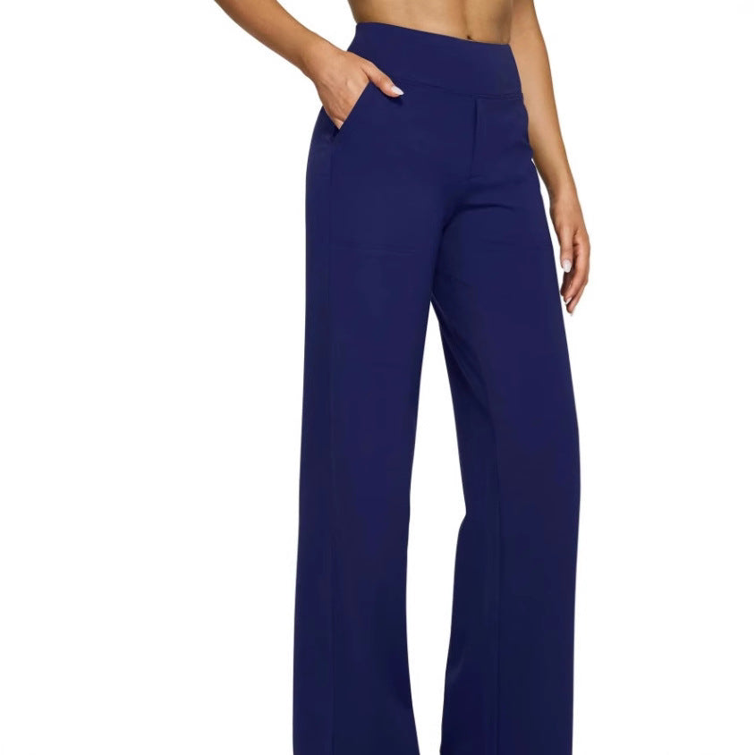 Ladies Wide-Cut Lounge Pants with Elastic Waist Mune