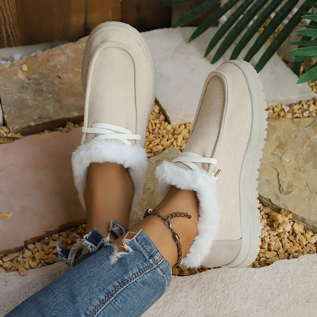 Women's Insulated Slip-On Mules with Teddy Lining and Textured Platform Sole Mune Fashion