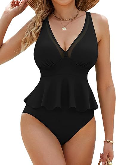 Women's Flowing Peplum Swimsuit Mune Fashion
