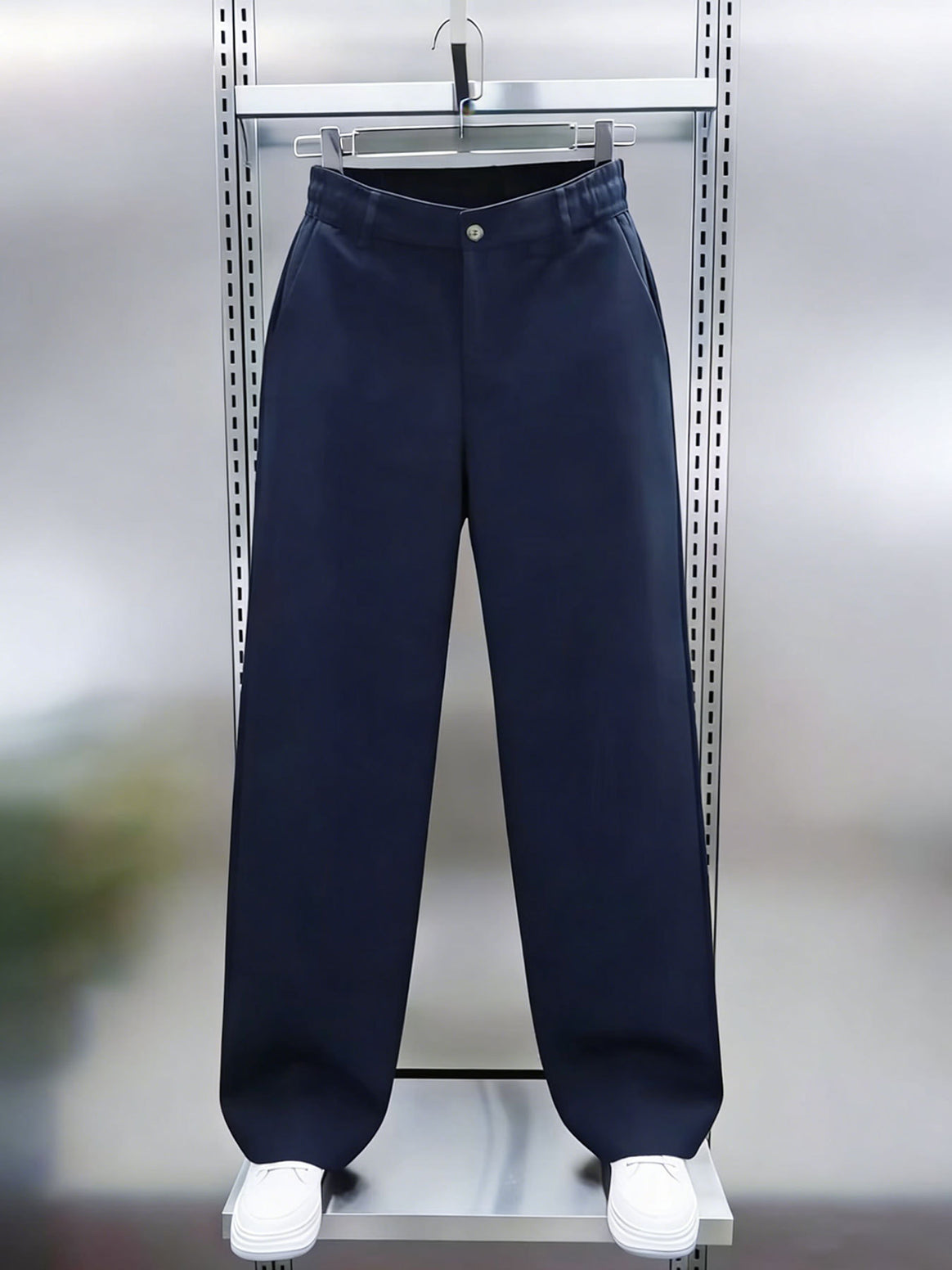 Men's wide Chino pants in Relaxed Fit with elastic comfort waistband and side pockets Mune Fashion