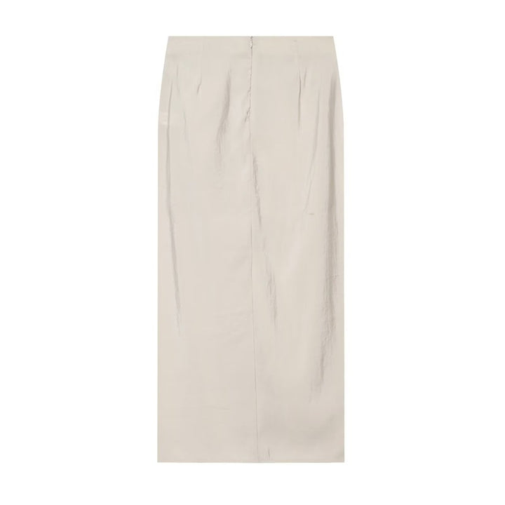Women's Draped Midi Skirt with Gathering and Wrap Look Mune Fashion