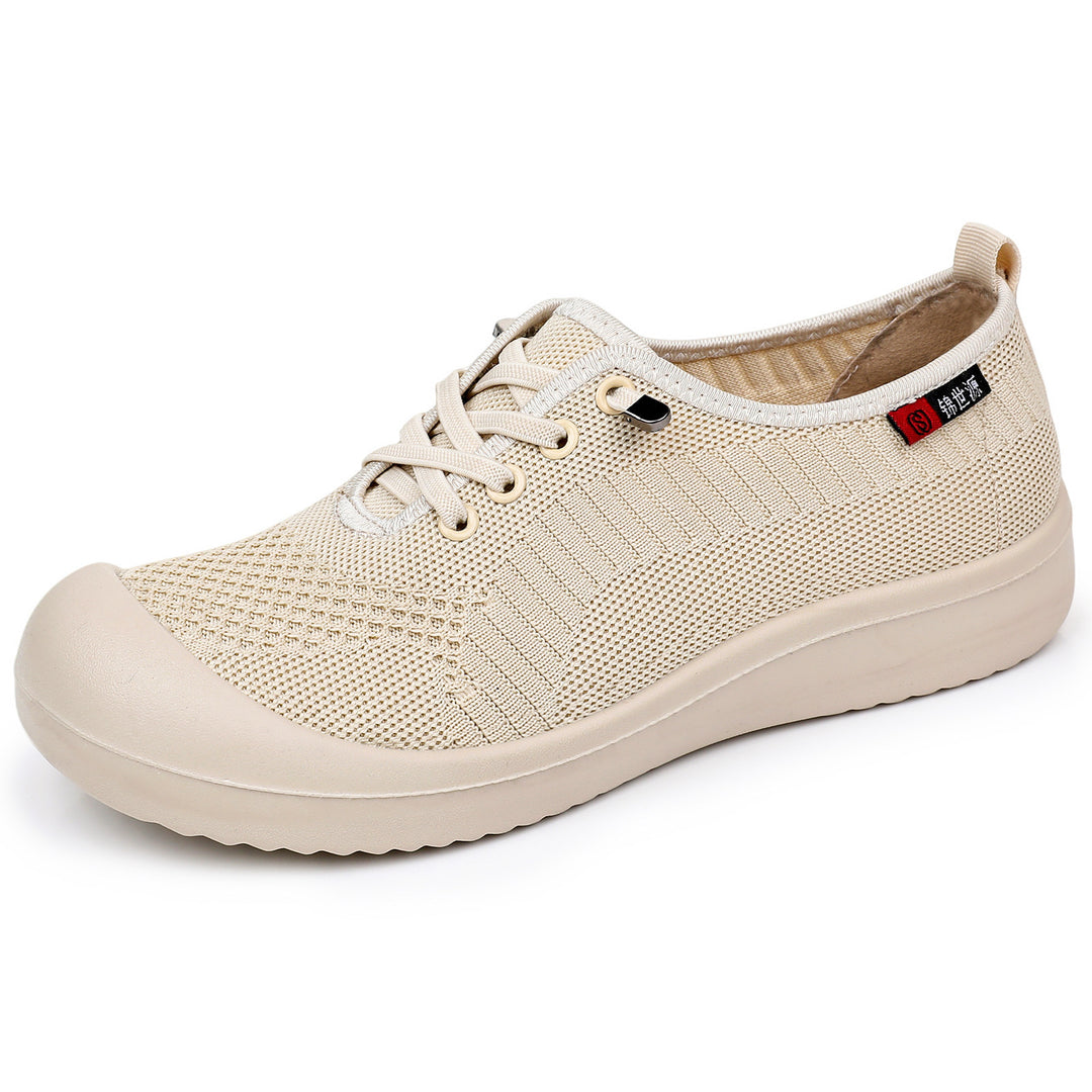 Women nan lightweight breathable knit slip-on leisure shoe with cushioning lightweight sole Mune Fashion
