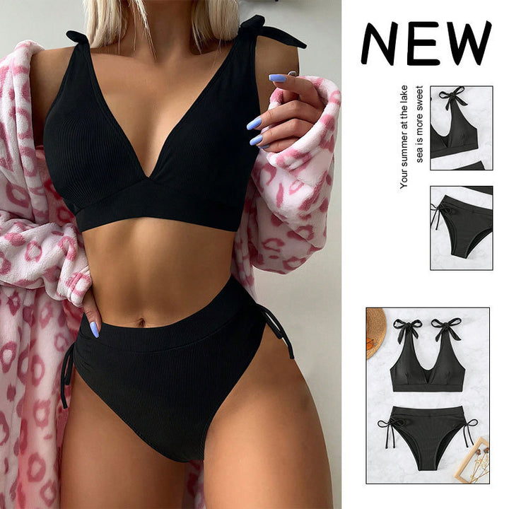 Women's bikini set with high-cut bottom and adjustable straps Mune Fashion