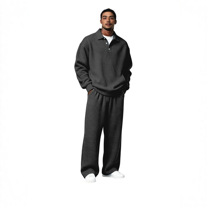 Men's Comfortable Leisure Suit with Collar Mune Fashion