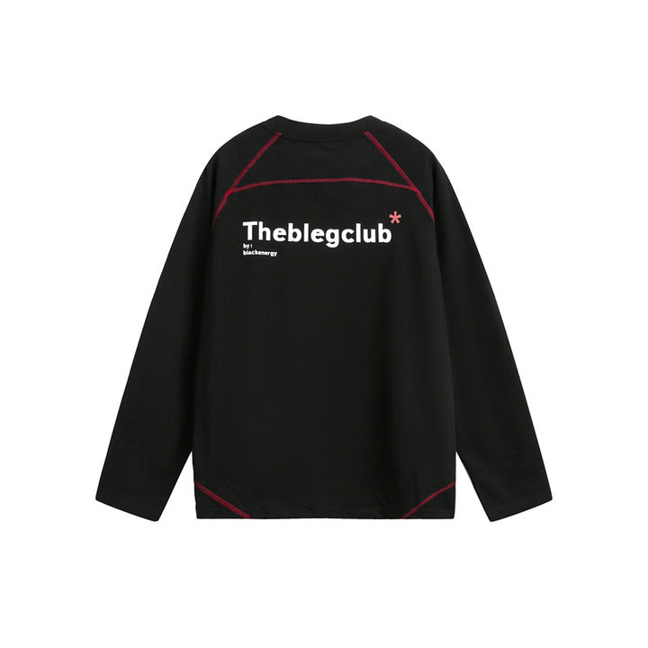 Unisex Relaxed-Fit Long Sleeve Shirt with Crew Neck, Contrasting Flatlock Seams and Soft Loopback Finish Mune Fashion
