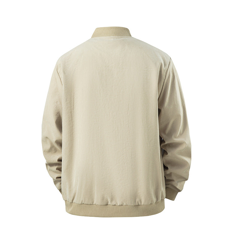 Men's lightweight transitional jacket with high collar and side pockets Mune Fashion