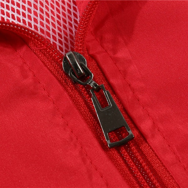 Men's Lightweight Windbreaker with Mesh Lining, Stand Collar & Elastic Hem Mune Fashion