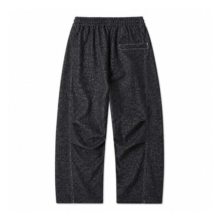 Ladies Wide Relaxed Pants in Denim Look with Elastic Waistband and Drawstring Mune Fashion
