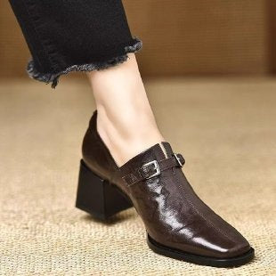 Women's Elegant Slingback Ankle Boots with High Gloss Look Mune Fashion
