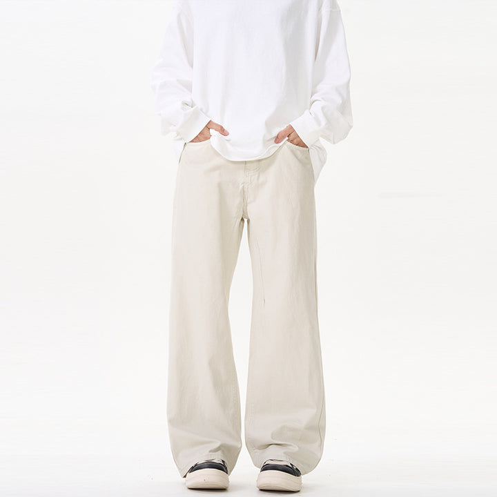 Unisex Wide cut chino pants with a low crotch and casual waistband Mune Fashion