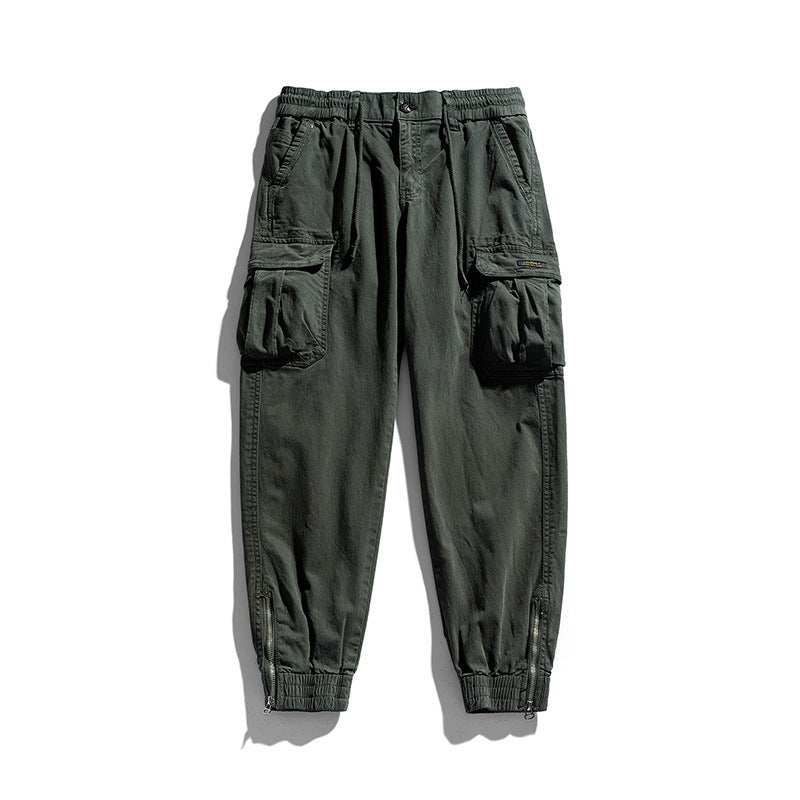 Men's Multifunctional Cargo Jogger Pants with Zip Leg Opening and Large Flap Pockets Mune Fashion
